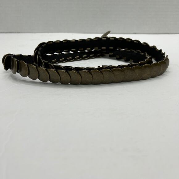 Vintage? Metal Coin Belt Elastic Stretch - Picture 4 of 8